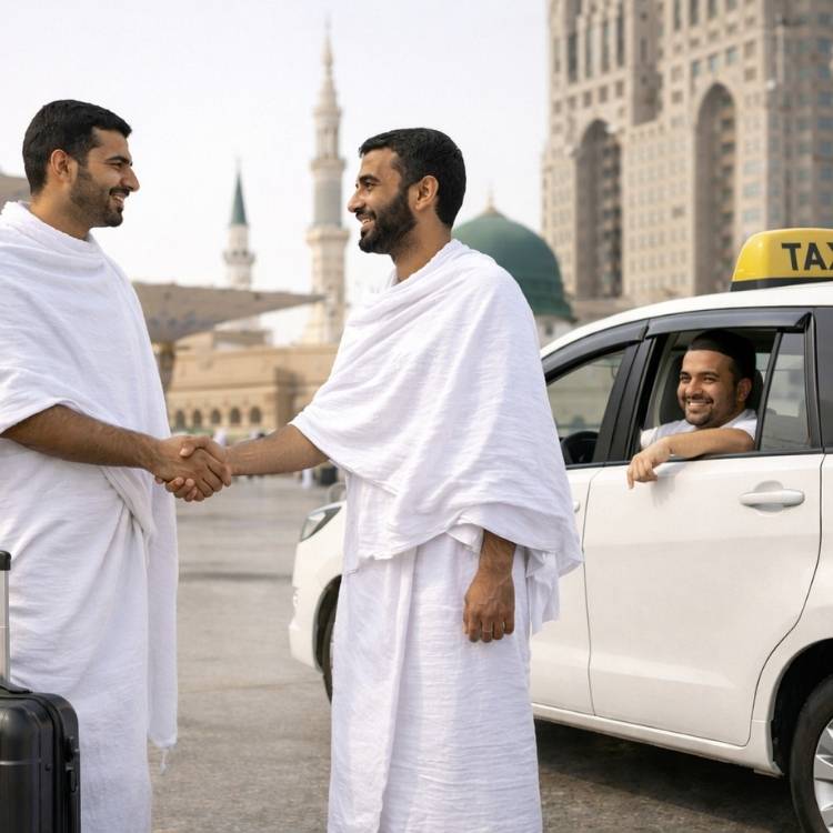 سيارة حديثة لخدمة سيارات الأجرة للعمرة للحجاج والمعتمرين