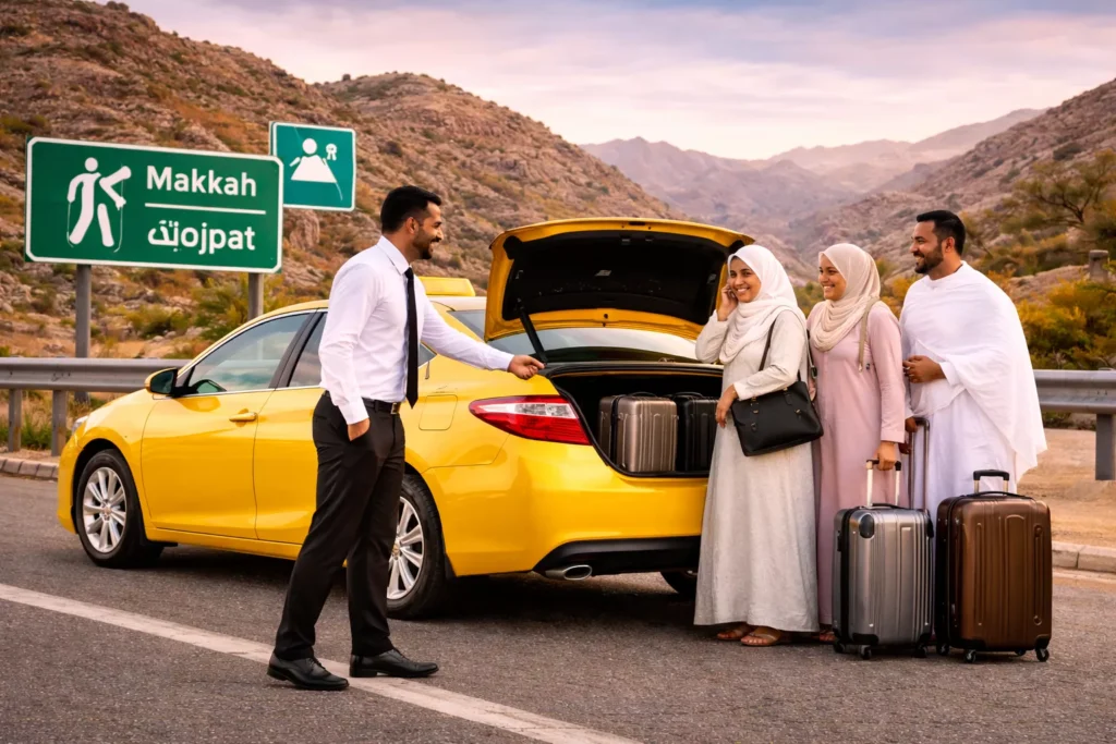 سيارات الأجرة من المدينة إلى مكة